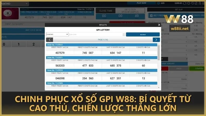 Chinh phục Xổ Số GPI W88: Bí quyết từ cao thủ, chiến lược thắng lớn