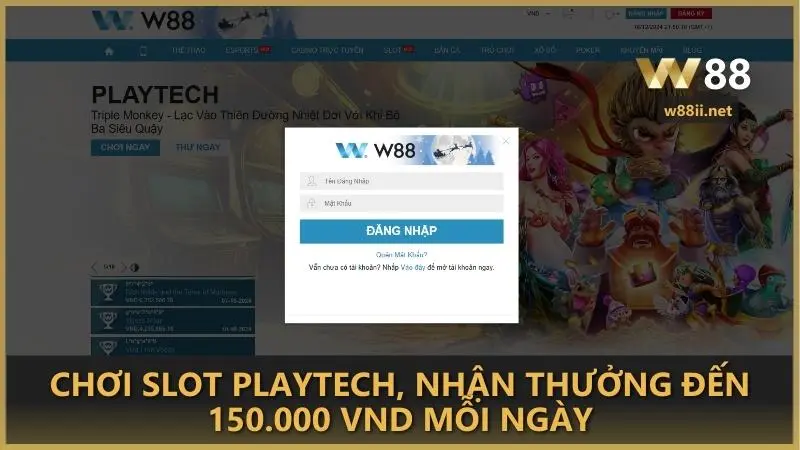 Chơi Slot Playtech, nhận thưởng đến 150.000 VND mỗi ngày