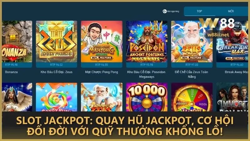 Slot Jackpot: Quay hũ Jackpot, cơ hội đổi đời với quỹ thưởng khổng lồ!